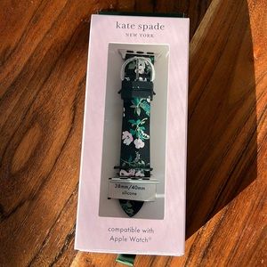 NIB Kate Spade New York - Silicone band for 38/40mm Apple Watch® - Black Floral